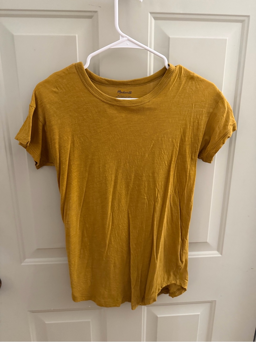 Madewell Mustard Crewneck Short Sleeve Tee